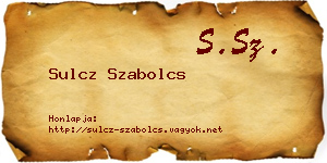 Sulcz Szabolcs névjegykártya